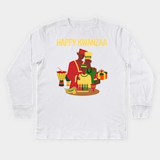 Happy Kwanzaa Kids Long Sleeve T-Shirt